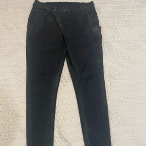 R13 Crossover, coated skinny jeans.